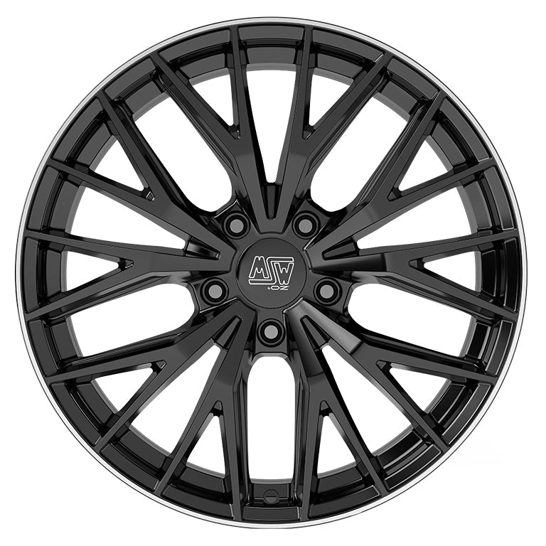 Alu kola MSW 44 9x20 5x112 ET28 Gloss Black+Diamond Lip | Wheelsup.cz