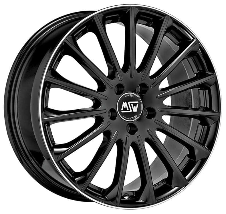 MSW 30 7,5x19 5x112 ET32 73,1 Gloss Black + Diamond Lip - Wheelsup.sk