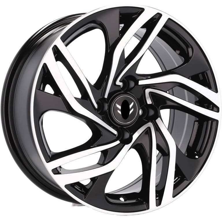 Racingline BK607 16x7 4x108 ET25 Black Polished Citroen - Wheelsup.sk