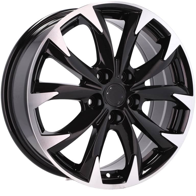 Racingline BY177 17x7 5x114.3 ET50 Black Polished Mazda - Wheelsup.sk