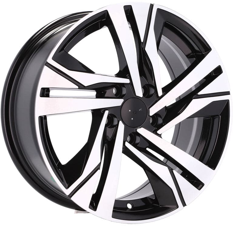 Racingline B5543 16x7 5x108 ET40 Black Polished Peugeot - Wheelsup.sk