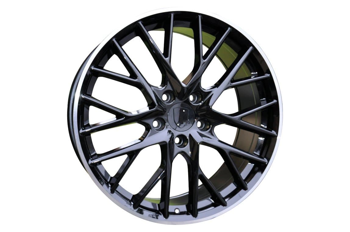 Racingline B5541 21x9.5 5x130 ET65 Black & Polished Lip Porsche - Wheelsup.sk