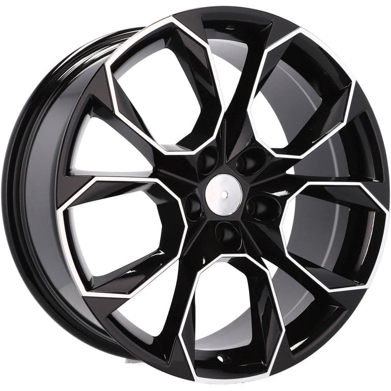 Racingline SK516 17x7 5x100 ET40 Black Polished Škoda - Wheelsup.sk