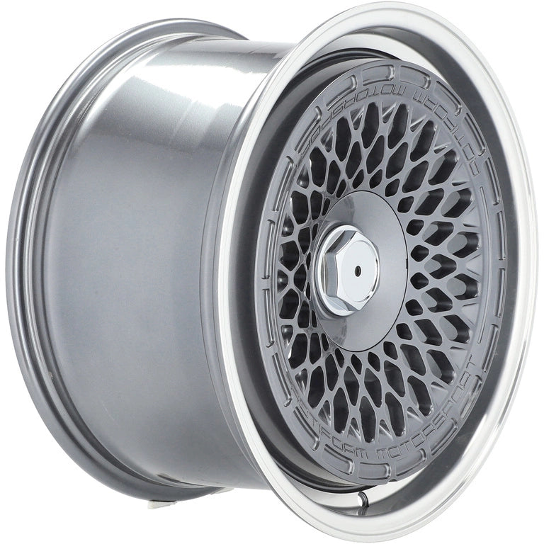 Alu kola Racing Line 1308B 8.5x18 5x112 ET30 72.6 Gun Metal & Polished Lip | Wheelsup.cz