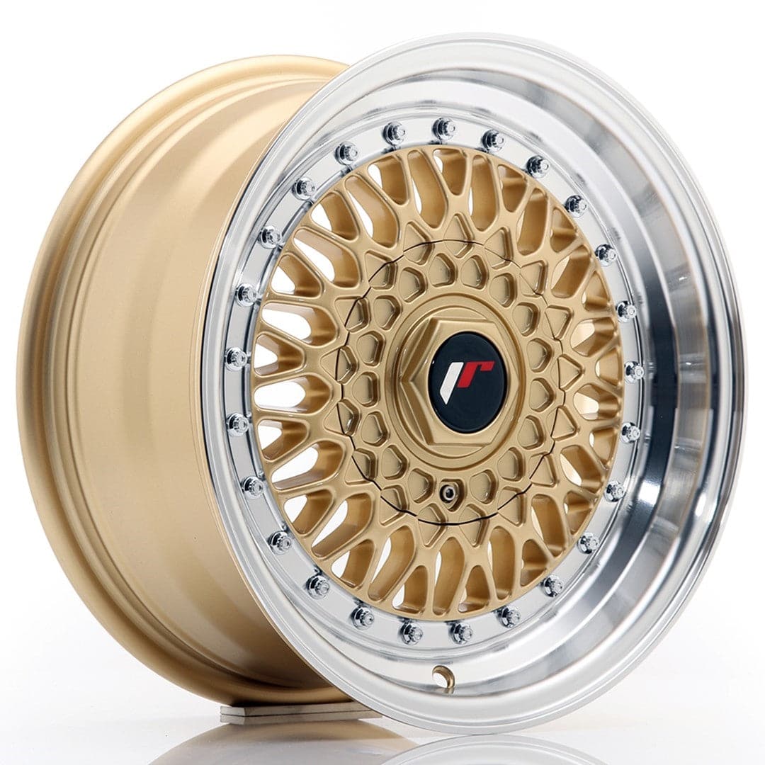 JR Wheels JR9 15x7 ET20 4x100/108 Gold w/Machined Lip - Wheelsup.sk