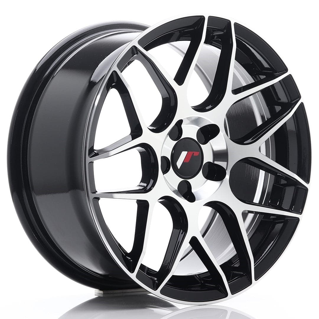 JR Wheels JR18 17x8 ET35 5H Blank Black Machined - Wheelsup