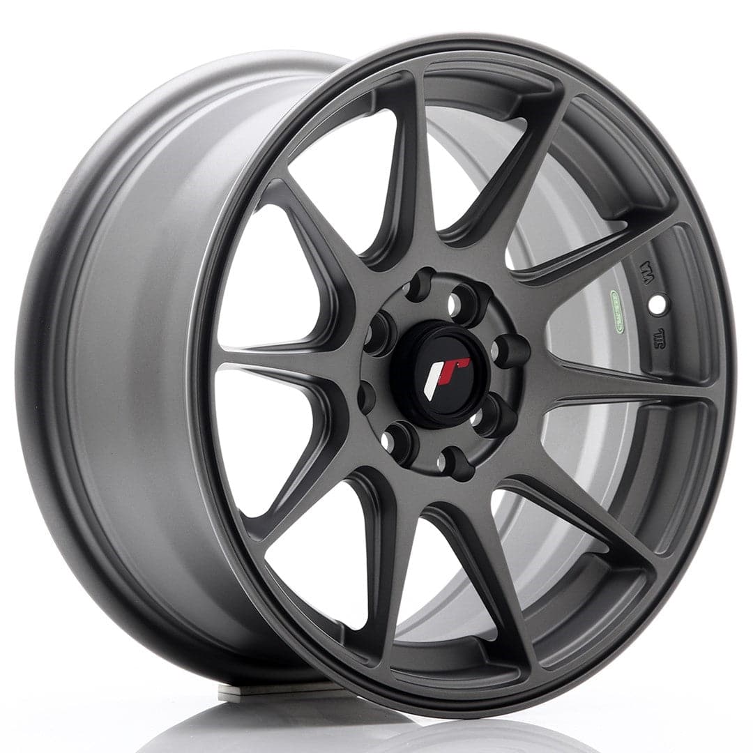 JR Wheels JR11 15x7 ET30 4x100/114 Matt Gun Metal - Wheelsup