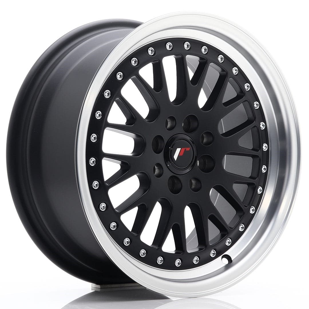 JR Wheels JR10 16x7 ET30 4x100/108 Matt Black w/Machined Lip - Wheelsup