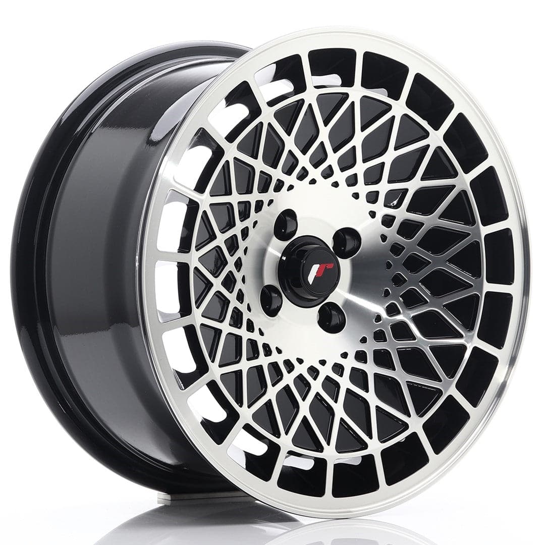 JR Wheels JR14 16x8 ET25 BLANK Gloss Black Machined Face - Wheelsup