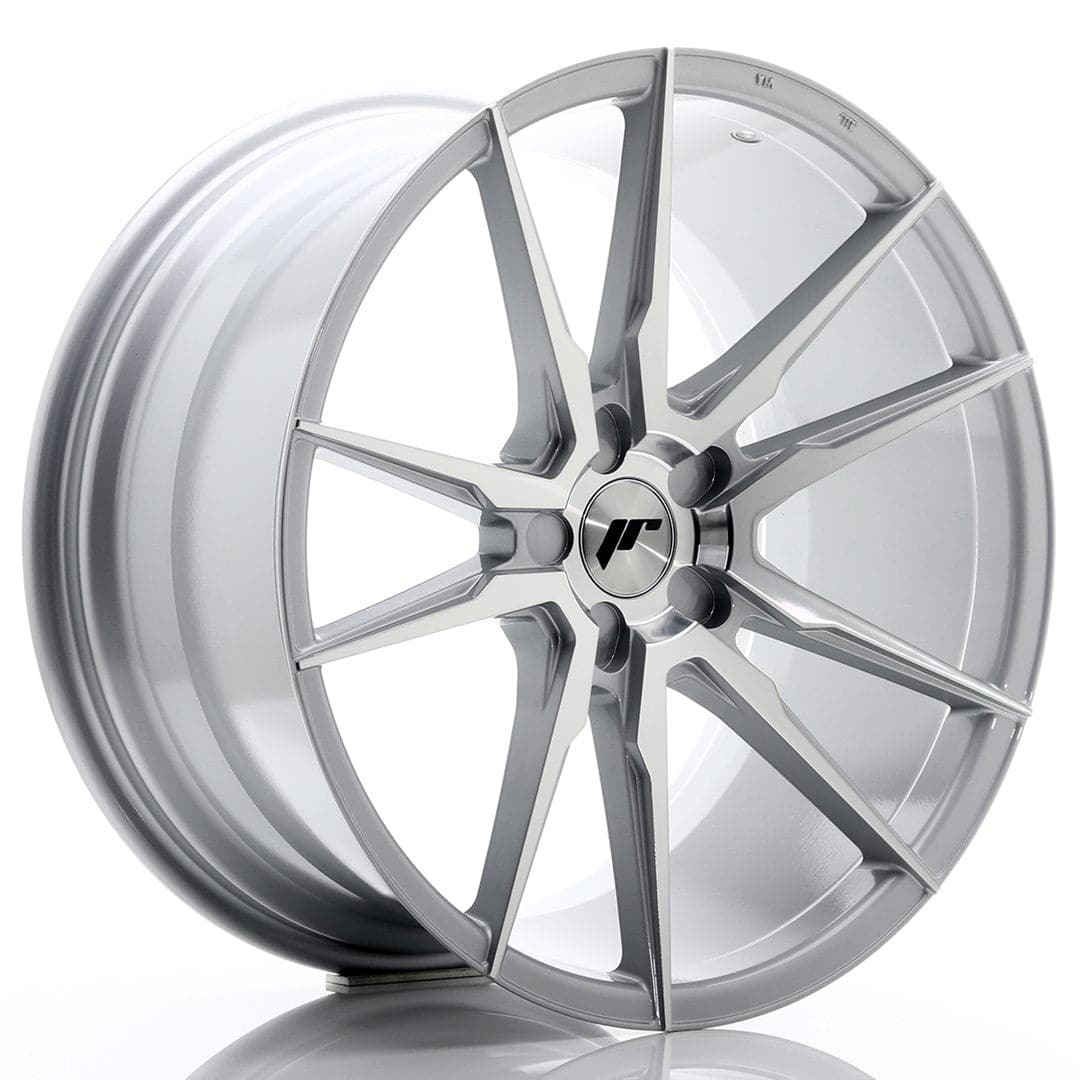 JR Wheels JR21 20x10 ET20-40 5H BLANK Silver Machined Face - Wheelsup