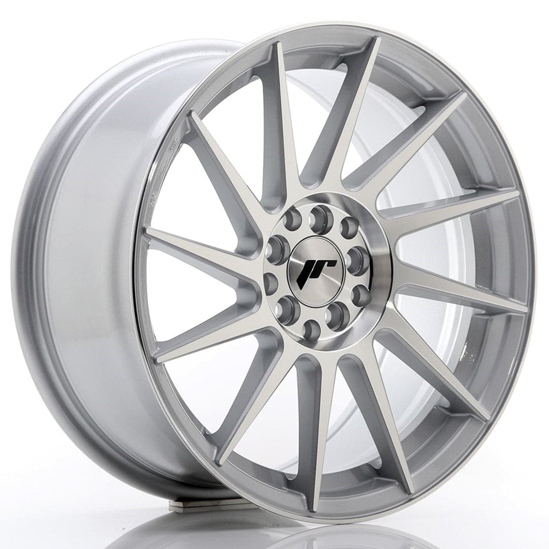 JR Wheels JR22 17x8 ET35 4x100/114 Silver Machined Face - Wheelsup