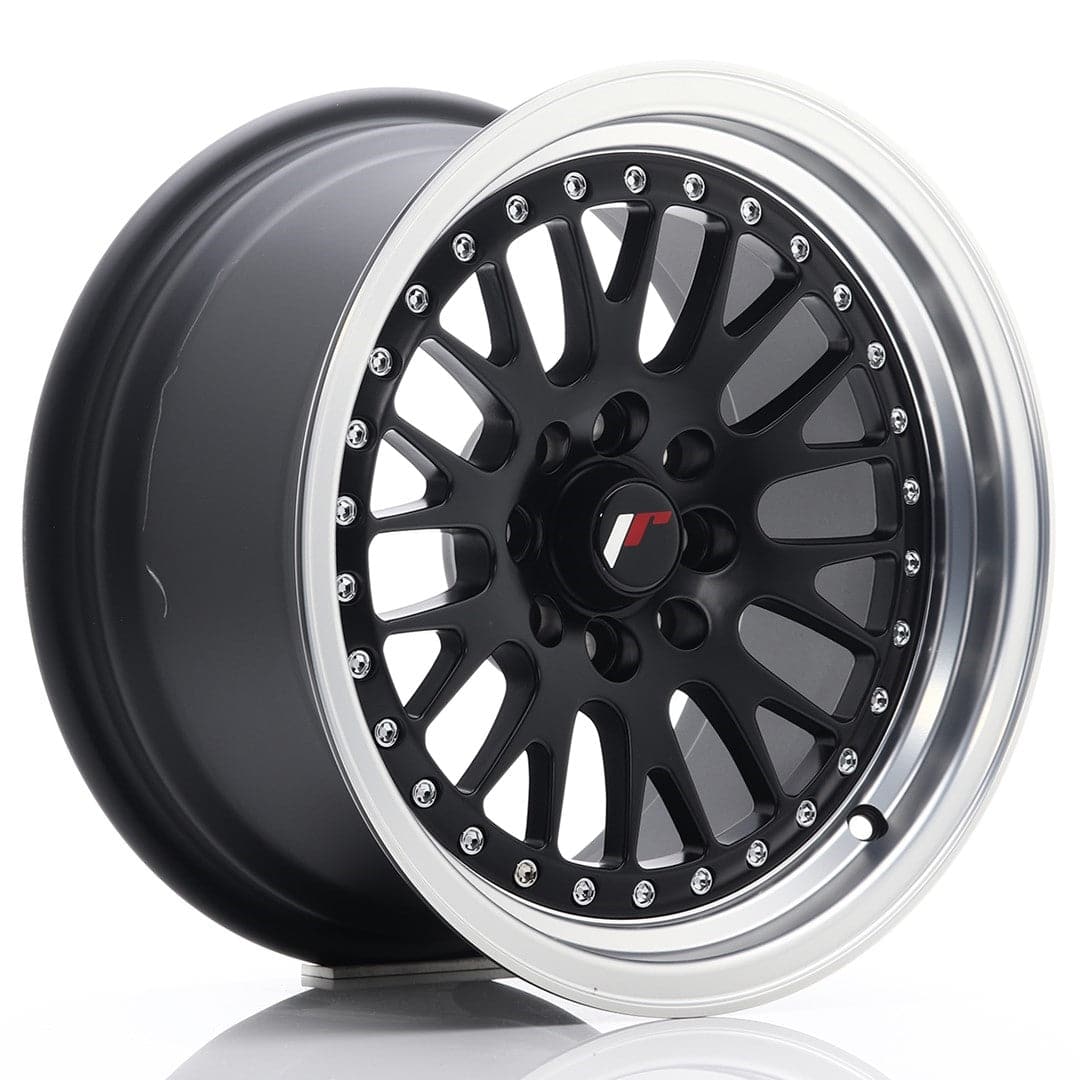 JR Wheels JR10 15x8 ET20 4x100/108 Matt Black w/Machined Lip - Wheelsup