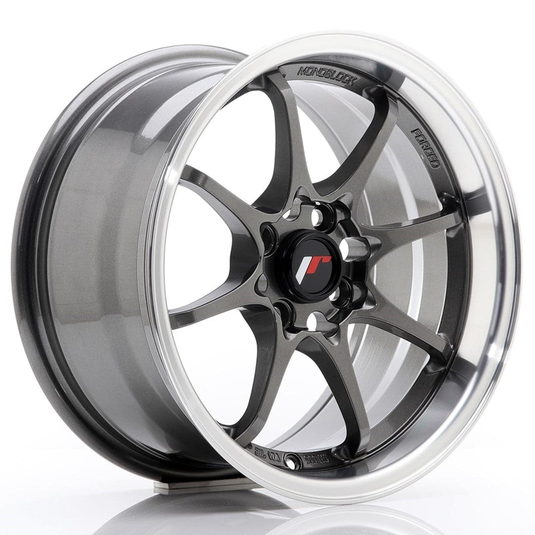 JR Wheels JR5 15x8 ET28 4x100 Gun Metal w/Machined Lip - Wheelsup.sk