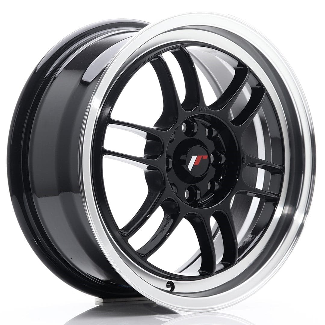 JR Wheels JR7 16x7 ET38 4x100/114 Gloss Black w/Machined Lip - Wheelsup.sk