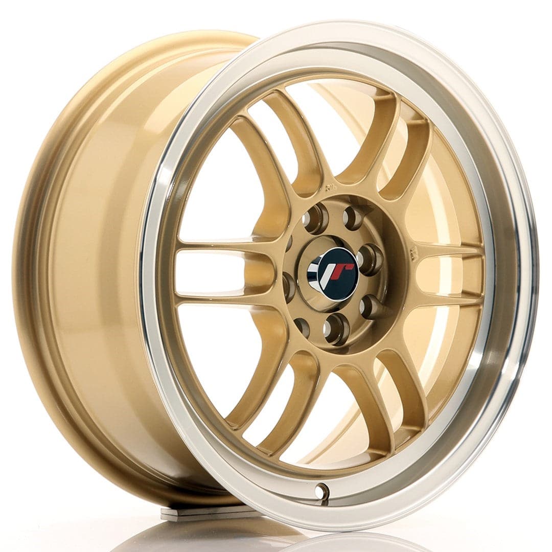 JR Wheels JR7 16x7 ET38 4x100/114 Gold w/Machined Lip - Wheelsup.sk
