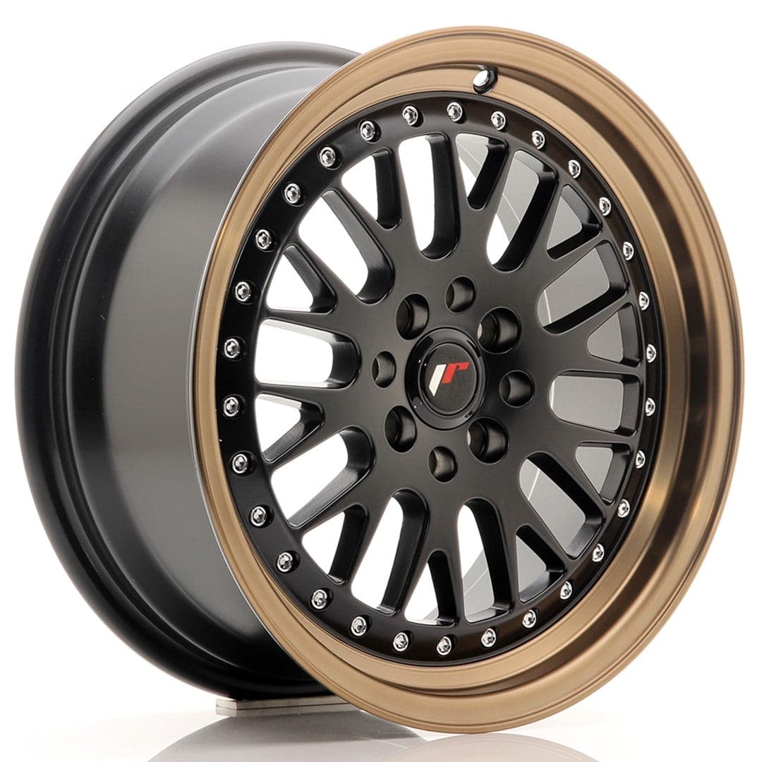 JR Wheels JR10 16x7 ET30 4x100/108 Matt Black w/Bronze Lip - Wheelsup
