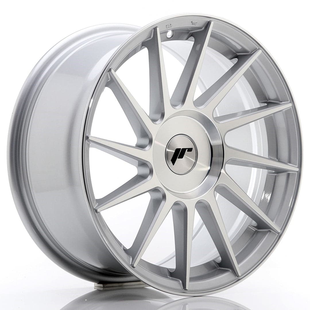 JR Wheels JR22 17x8 ET25-35 BLANK Silver Machined Face - Wheelsup
