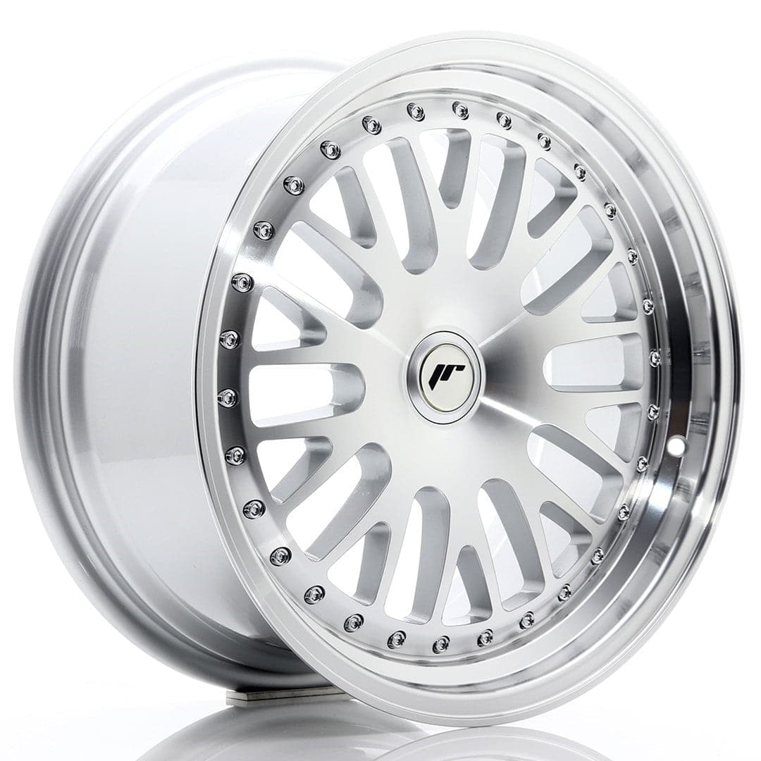 JR Wheels JR10 17x8 ET35 Blank Silver Machined Face - Wheelsup
