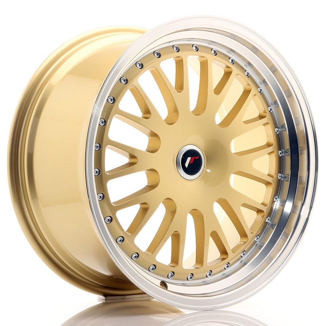 JR Wheels JR10 19x9,5 ET20-35 Blank Gold w/Machined Lip - Wheelsup