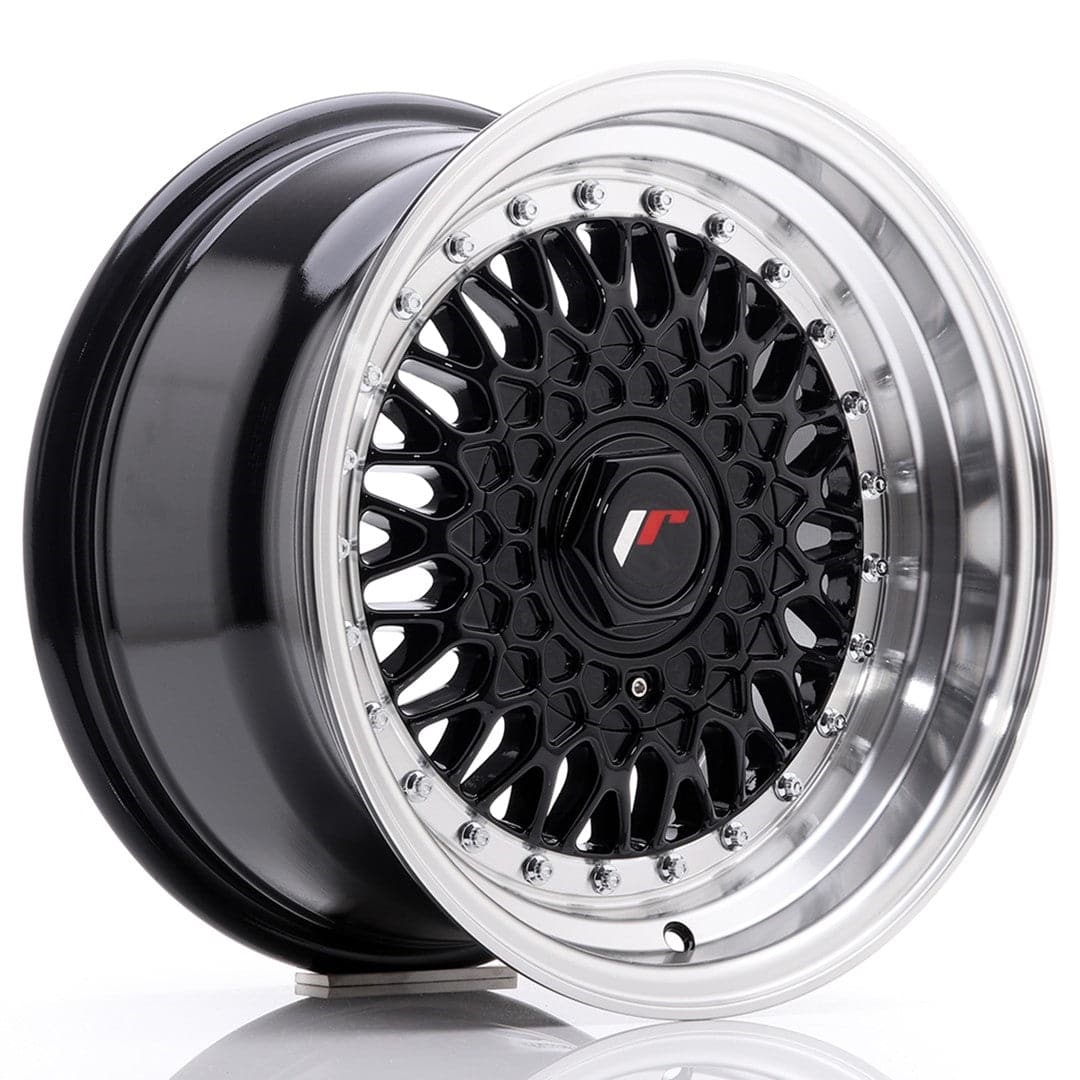 JR Wheels JR9 15x8 ET20 4x100/108 Gloss Black w/Machined Lip - Wheelsup.sk