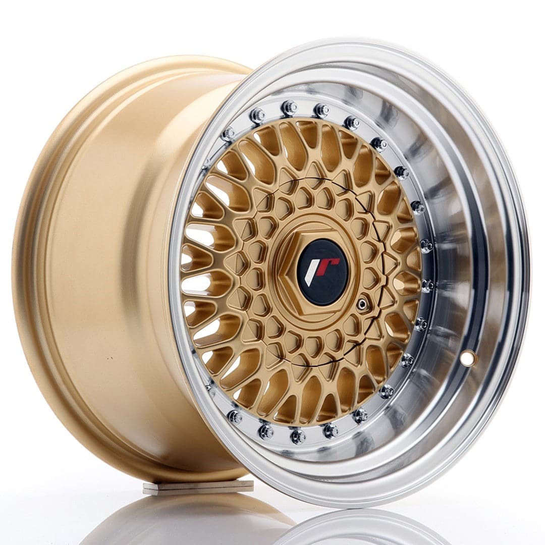 JR Wheels JR9 15x9 ET10 4x100/108 Gold w/Machined Lip - Wheelsup.sk