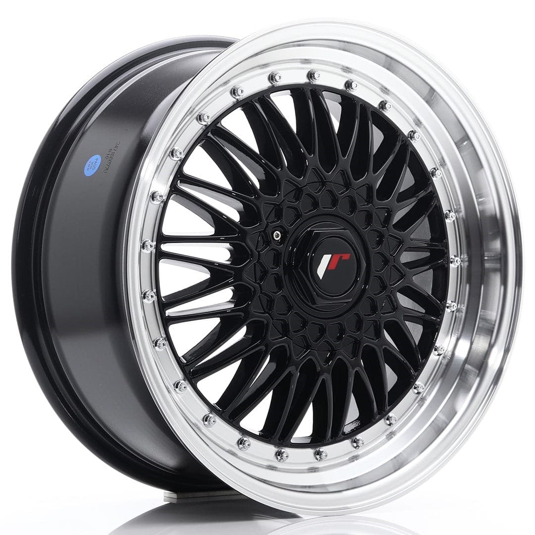 JR Wheels JR9 18x8 ET35-40 BLANK Gloss Black w/Machined Lip - Wheelsup.sk