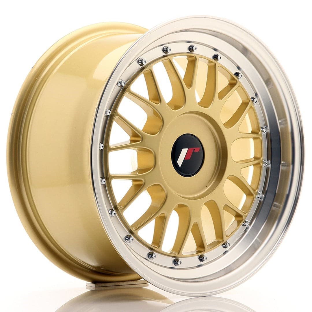 JR Wheels JR23 16x8 ET20-45 BLANK Gold w/Machined Lip - Wheelsup