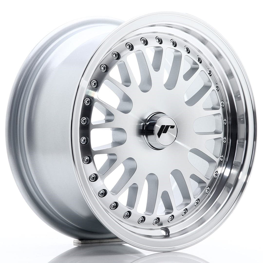 JR Wheels JR10 15x7 ET30 Blank Silver Machined Face - Wheelsup