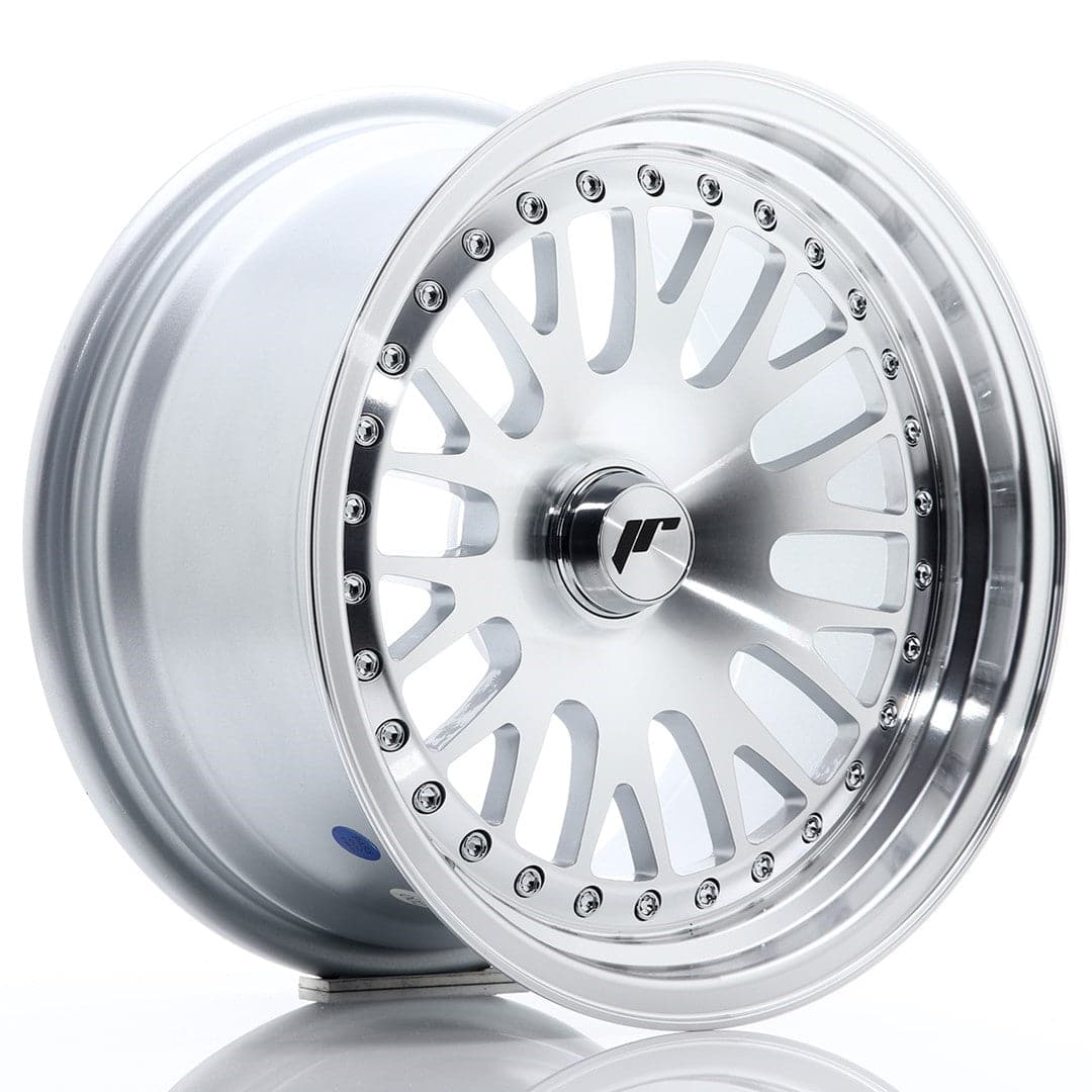 JR Wheels JR10 15x8 ET20 Blank Silver Machined Face - Wheelsup