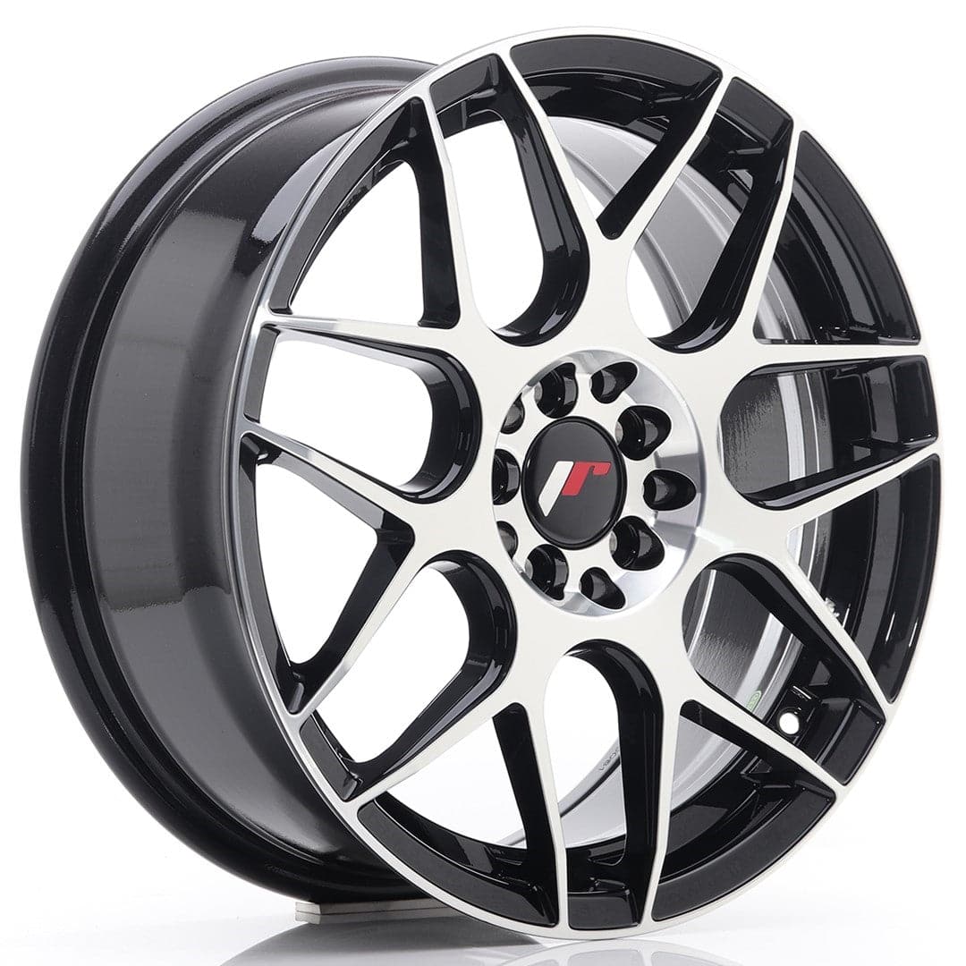 JR Wheels JR18 17x7 ET40 4x100/114 Black Machined - Wheelsup