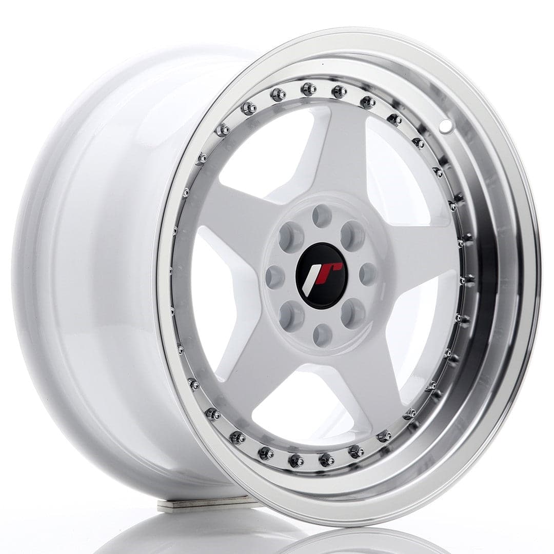 JR Wheels JR6 16x8 ET25 4x100/108 White w/Machined Lip - Wheelsup.sk