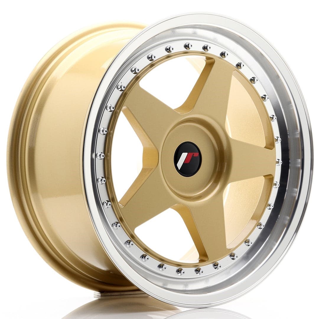 JR Wheels JR6 18x8,5 ET20-40 BLANK Gold w/Machined Lip - Wheelsup.sk