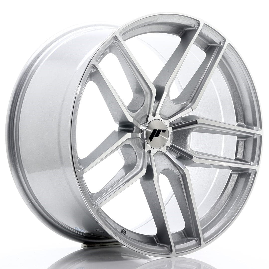 JR Wheels JR25 20x10 ET20-40 5H BLANK Silver Machined Face - Wheelsup