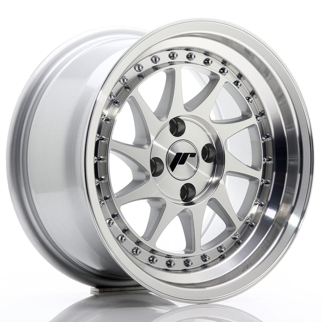 JR Wheels JR26 15x8 ET15 4x100 Silver Machined Face - Wheelsup