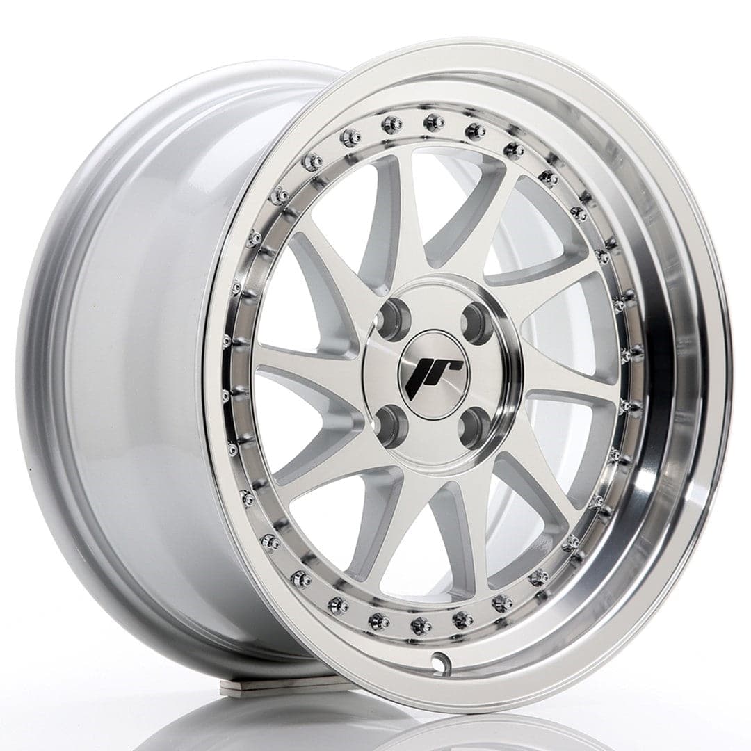 JR Wheels JR26 16x8 ET30 4x100 Silver Machined Face - Wheelsup