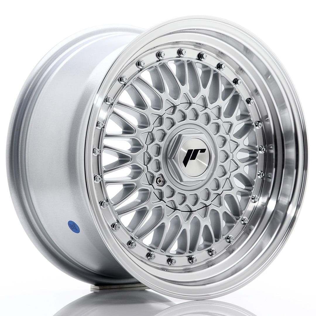 JR Wheels JR9 16x8 ET25 4x100/108 Silver w/Machined Lip+Silver Rivets - Wheelsup.sk