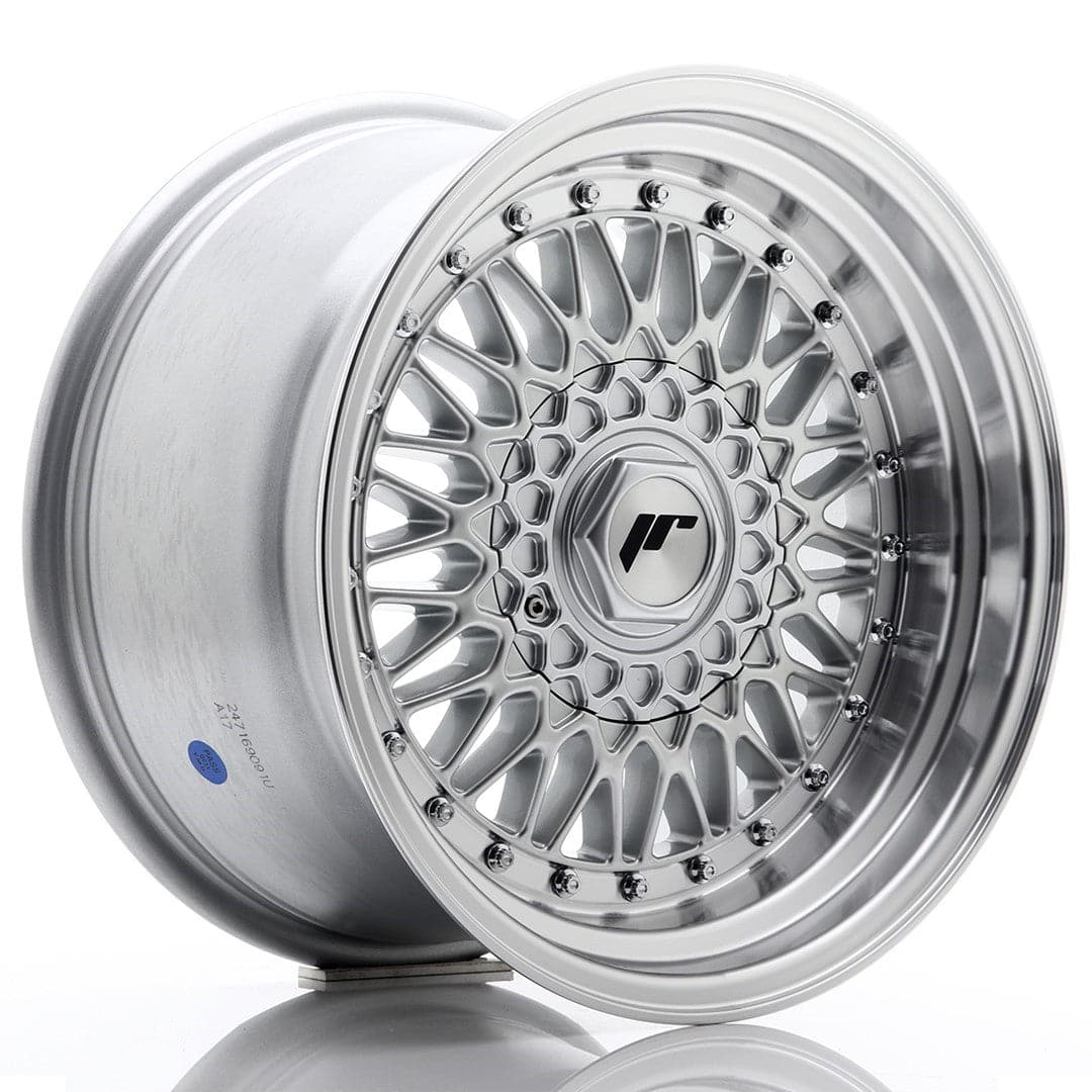 JR Wheels JR9 16x9 ET20 4x100/108 Silver w/Machined Lip+Silver Rivets - Wheelsup.sk