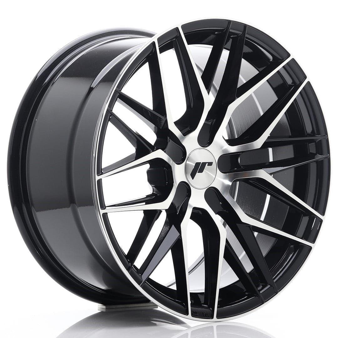 JR Wheels JR28 18x9,5 ET20-40 5H BLANK Gloss Black Machined Face - Wheelsup
