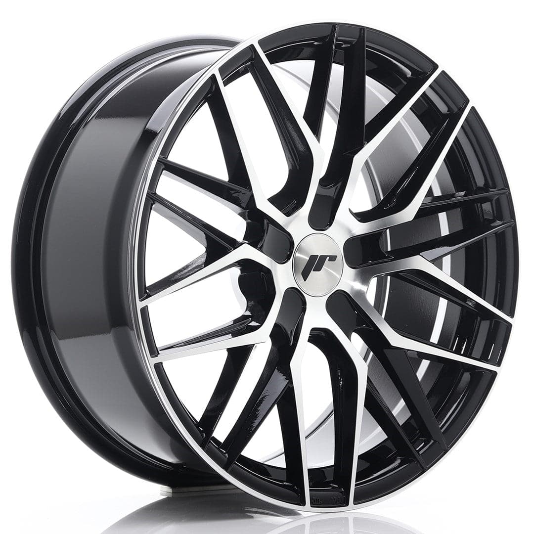 JR Wheels JR28 19x8,5 ET20-40 5H BLANK Gloss Black Machined Face - Wheelsup