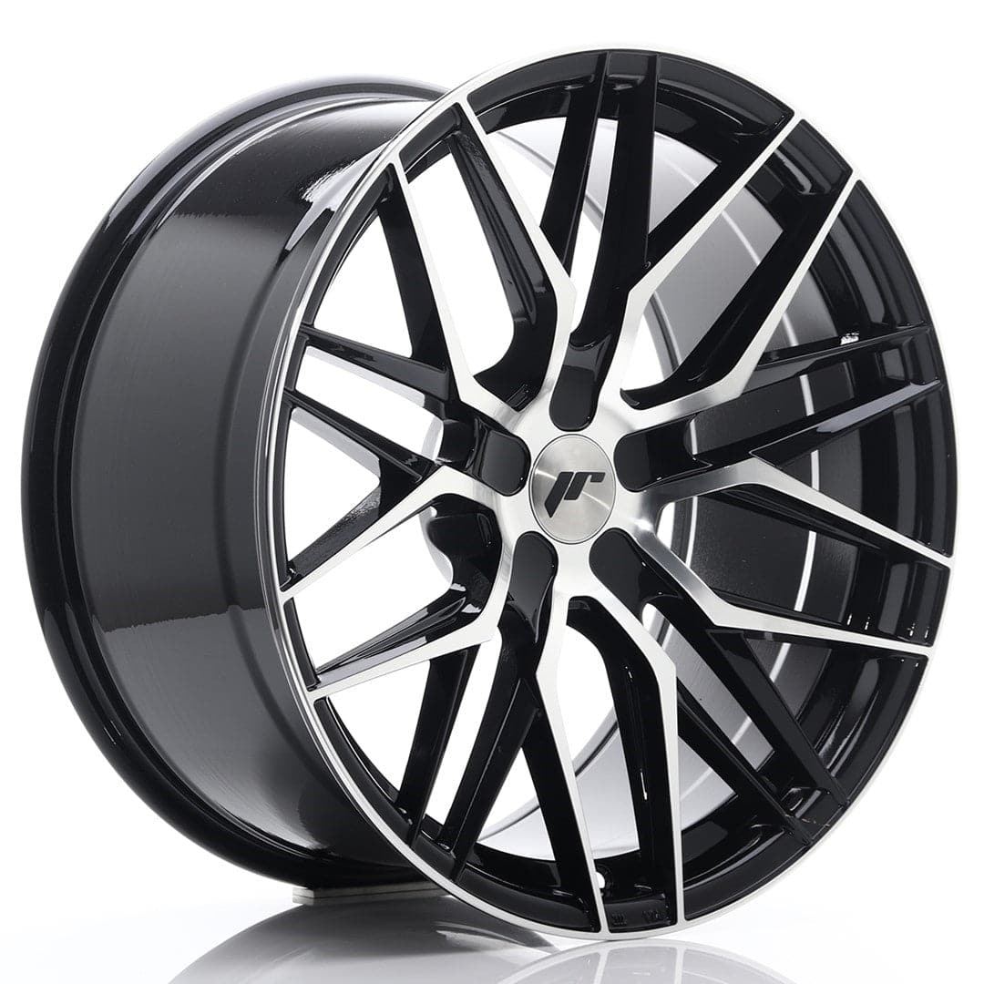 JR Wheels JR28 20x10 ET20-40 5H BLANK Gloss Black Machined Face - Wheelsup