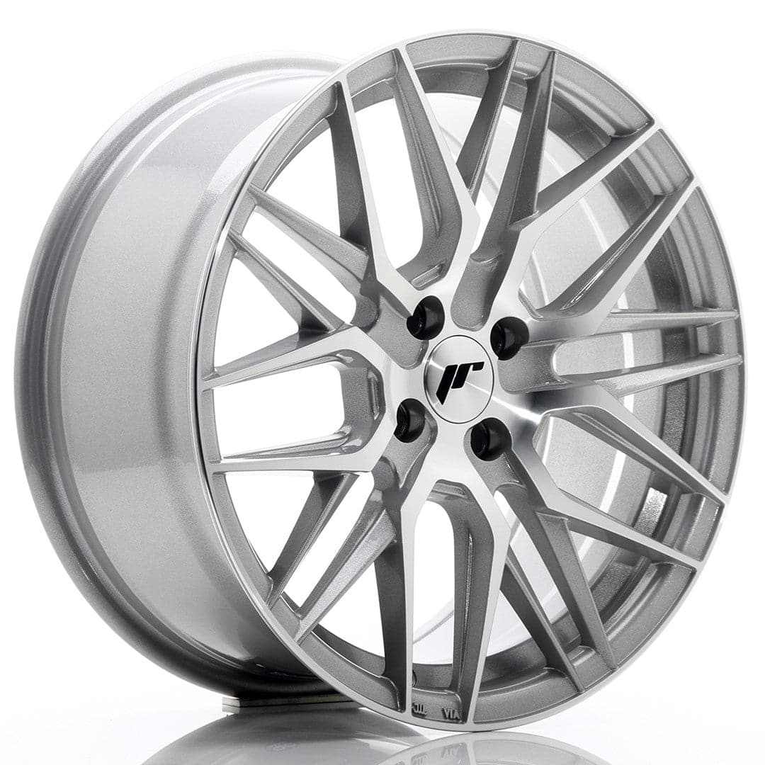JR Wheels JR28 17x8 ET40 4x100 Silver Machined Face - Wheelsup