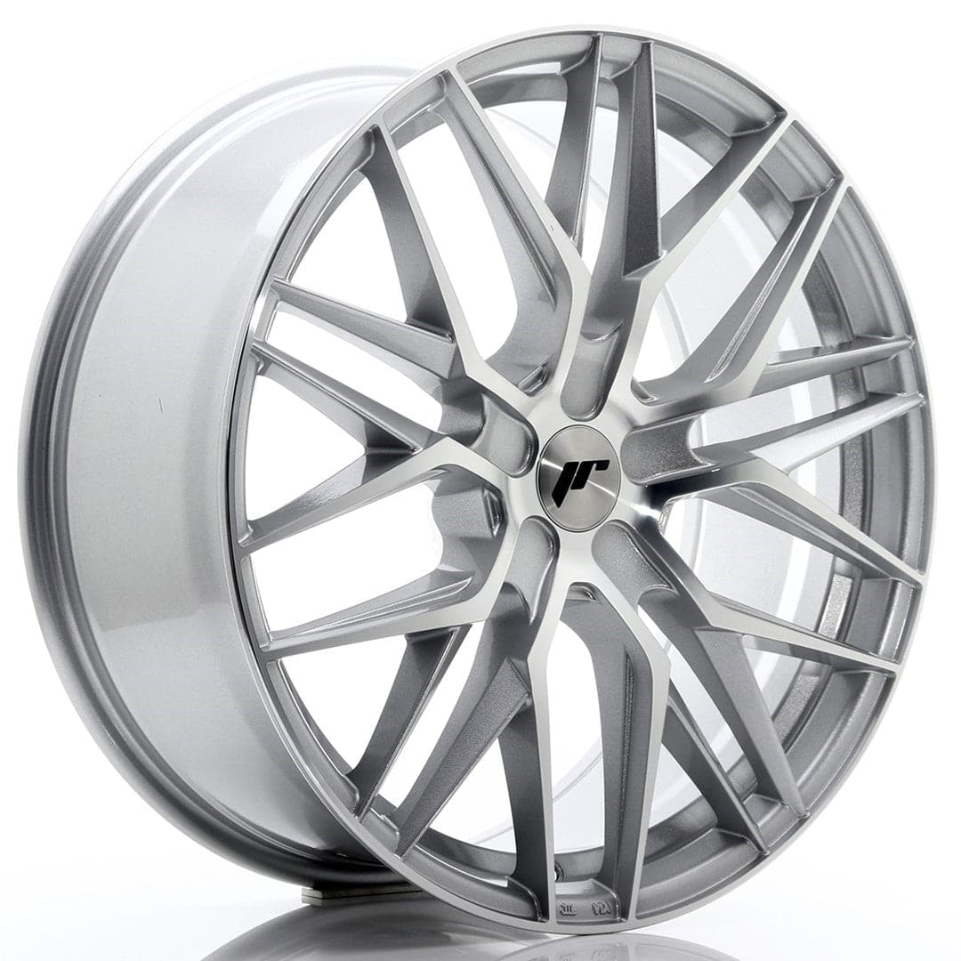 JR Wheels JR28 21x9 ET15-45 5H BLANK Silver Machined Face - Wheelsup