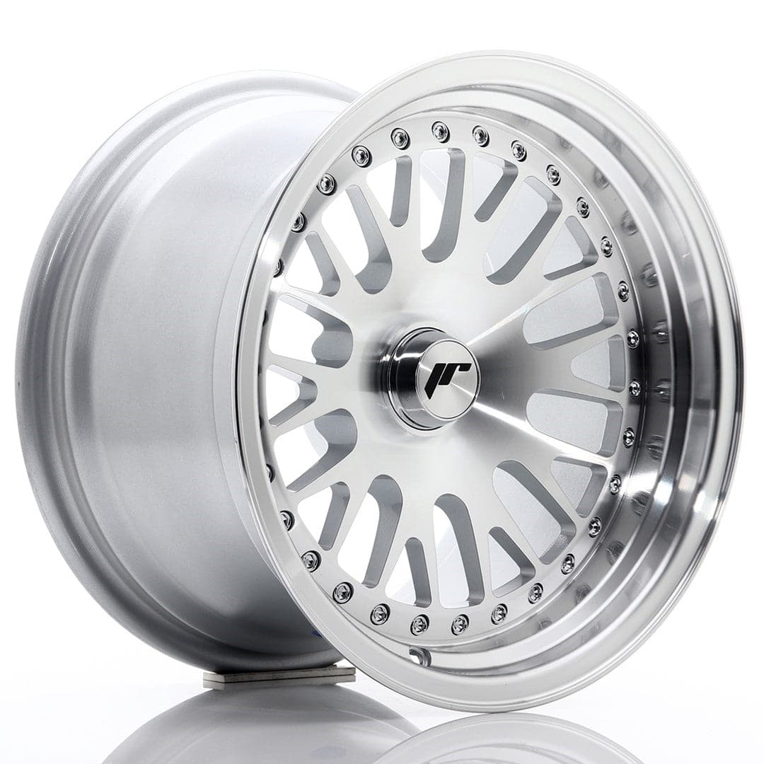 JR Wheels JR10 15x9 ET0-20 Blank Silver Machined Face - Wheelsup