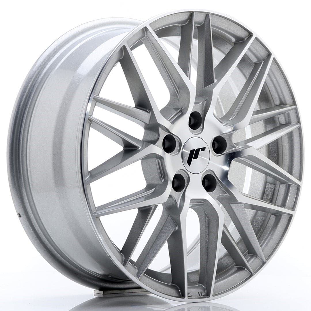 JR Wheels JR28 17x7 ET35 5x100 Silver Machined Face - Wheelsup
