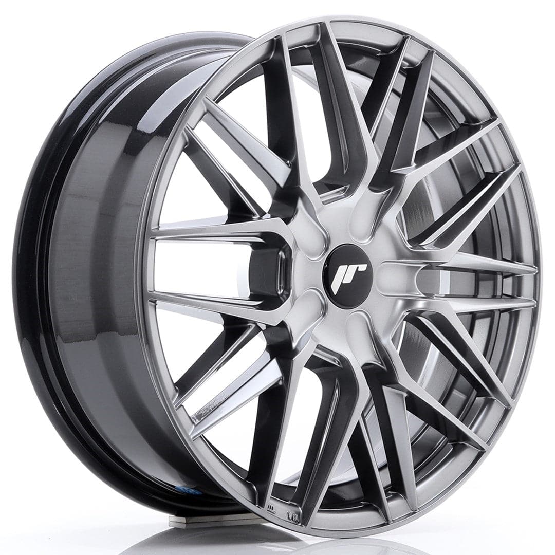 JR Wheels JR28 17x7 ET20-45 BLANK Hyper Black - Wheelsup