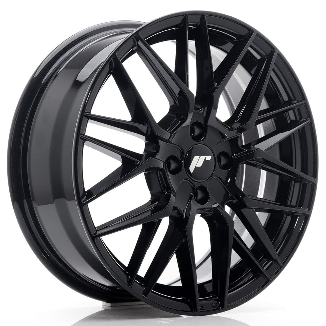 JR Wheels JR28 17x7 ET40 4x100 Glossy Black - Wheelsup
