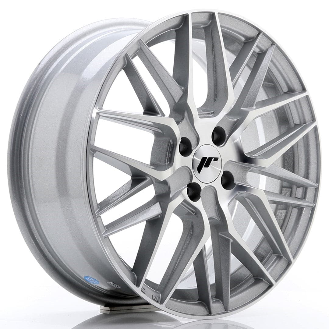 JR Wheels JR28 17x7 ET35 4x108 Silver Machined Face - Wheelsup