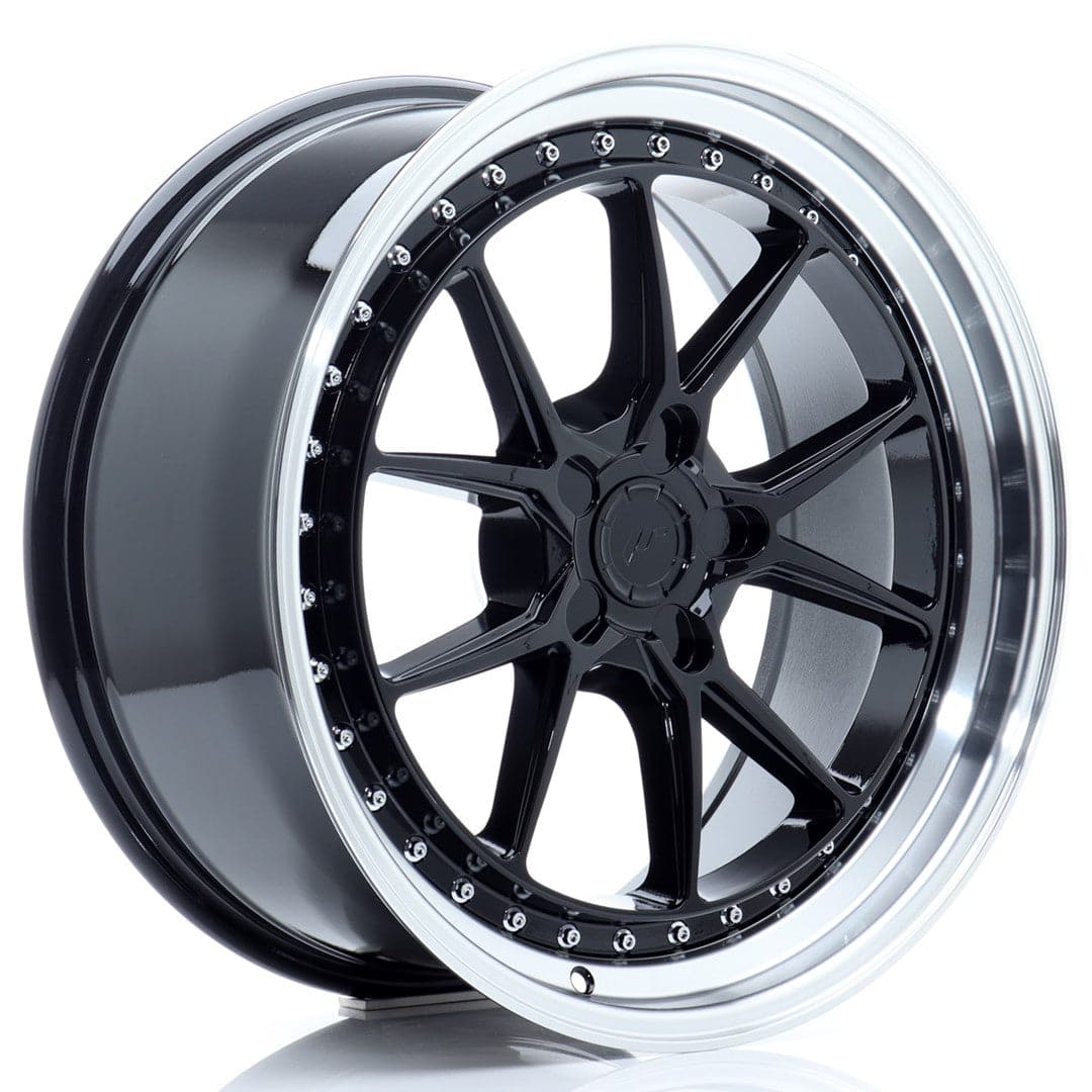 JR Wheels JR41 19x11 ET12-25 5H BLANK Glossy Black w/Machined Lip - Wheelsup.sk