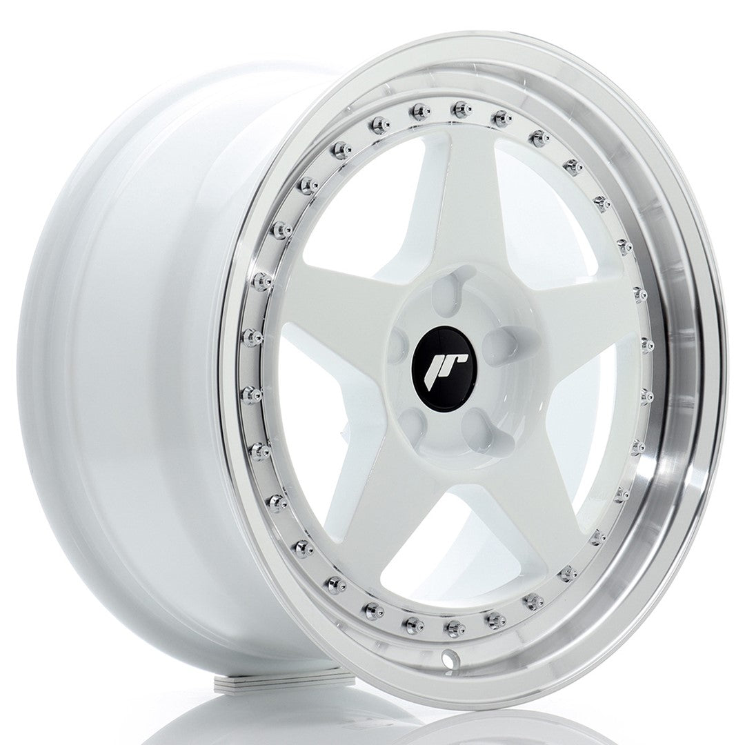 Alu kola Japan Racing JR6 17x8 ET20-35 5H BLANK White w/ Machined Lip | Wheelsup.cz