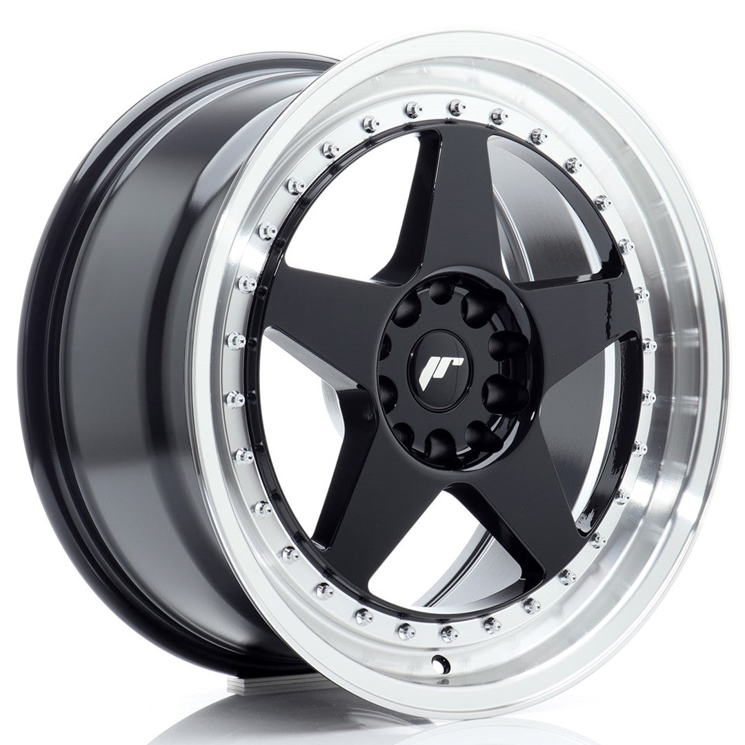 Alu kola Japan Racing JR6 18x8,5 ET22 5x114,3/120 Gloss Black w/ Machined Lip | Wheelsup.cz